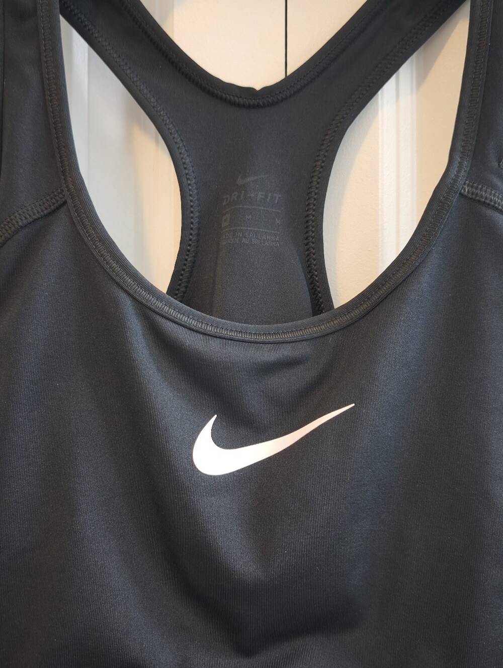 Nike Women's Black Dri-FIT Sports Bra - Black - Picture 3 of 4